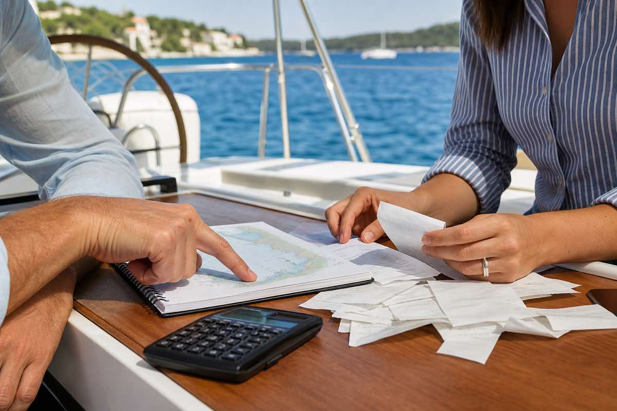 People relaxing on a sailing yacht in Croatia